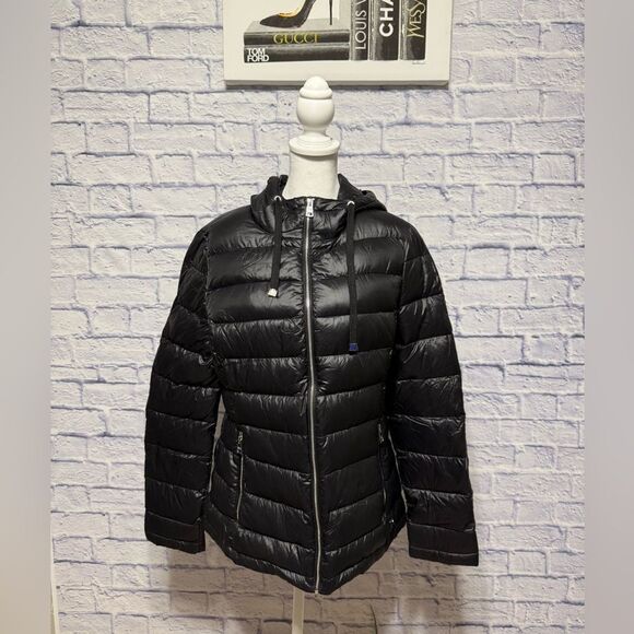 Andrew Marc black puffer jacket packable lightweight premium down - Picture 1 of 12